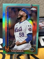 2025 Topps Chrome - Sean Manaea /299 Teal Refractor #287 Mets
