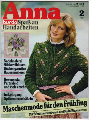 Anna burda Spaß an Handarbeiten Nr. 2 1982 Handarbeit Vintage Stricken Häkeln