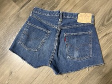 LEVIS 501 SELVAGE CUT OFF VINTAGE SHORTS SIZE 27  V STITCH RIVETS No 8