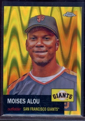 Moises Alou 2022 Topps Chrome Platinum Yellow RayWave Refractor #360 (95/250)
