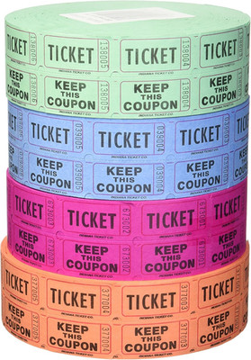 mpany 56759 Raffle Tickets, (4 Rolls of 2000 Double Tickets) 8, 000 Total 50/50