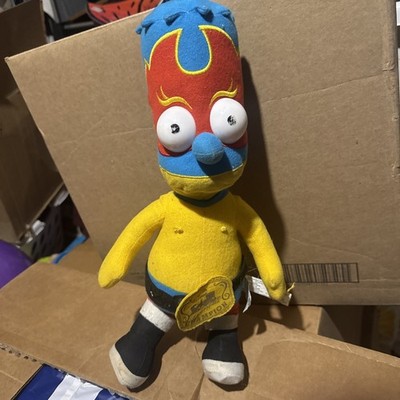 Bart Simpson as Wrestler 2008 Wrestling Champion Belt  8'' Plush Stuffed Doll B1