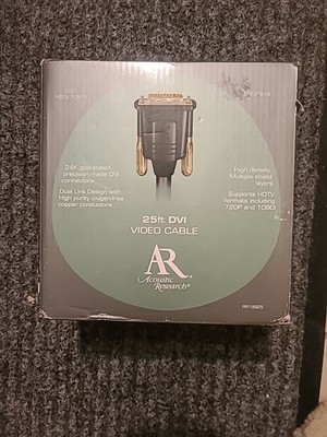 Acoustic Research Pro Series 25ft DVI Dual Link video Cable NEW 24K Gold Plated 