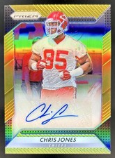 2016 Panini Prizm Chris Jones Auto Gold RC #/10 Chiefs Rookie
