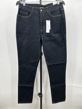 Halston Woman’s dark indigo wash skinny jeans mid-rise Size 10