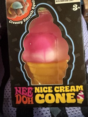 Needoh Nice Cream Cone in Box Ice Cream FAST SHIPPING Squish toy RANDOM COLORS