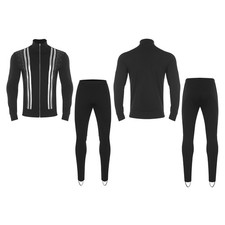 Mens Outfit Tango Set Latin Dancewear Training Metallic Shirt Shiny Rhinestones