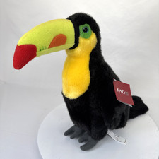 FAO Schwarz Toucan Bird 12" Plush Realistic Multicolor Stuffed Animal NWT New