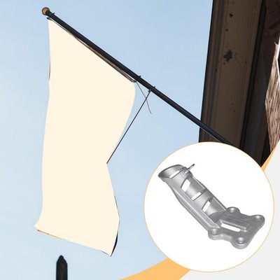 Flag Pole Holder Mounting Bracket Metal Accessories Premium Wall Mounted Holder