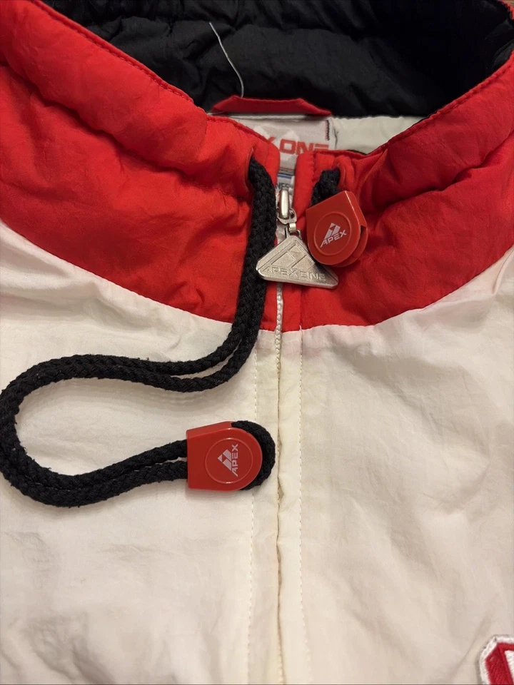 Vintage 90s Apex One Indiana Hoosiers Football Men’s Sz XL Full Zip Nylon Jacket - Image 3 of 4