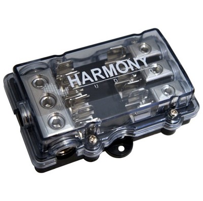 Harmony Audio HA-AGUFD3 Car 3-Way AGU Fused Distribution Block 4GA IN 8GA OUT