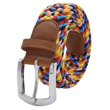 Stretch Belt, Elastic Belts Braided Fabric Belt Colorful Woven Belts