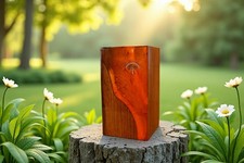 Wooden  Epoxy Resin Cremation Urn   Large Funeral Urn for Adult Pet Ashes,Human