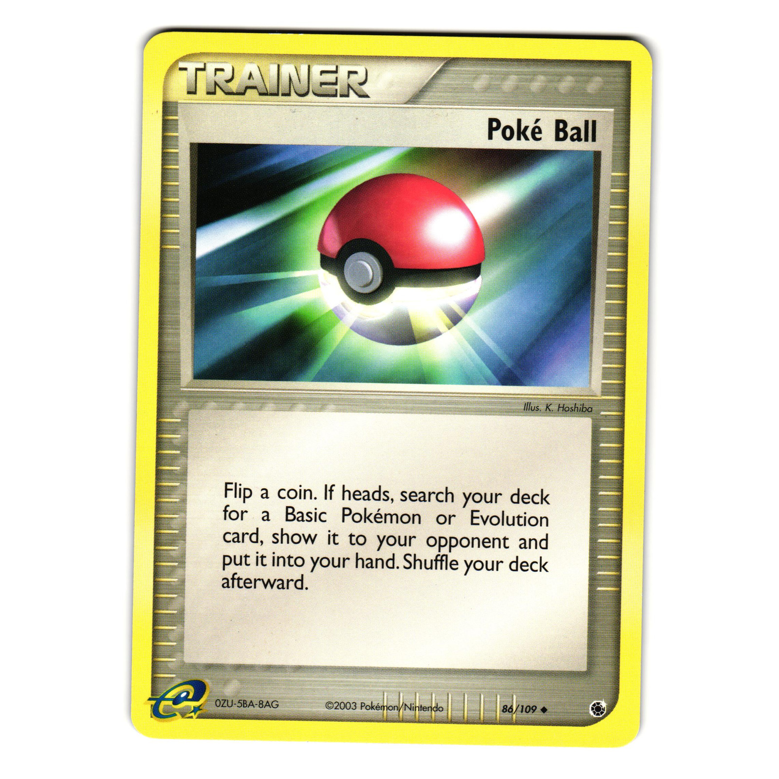 POKE BALL 86/109 EX RUBY AND SAPPHIRE POKEMON TCG