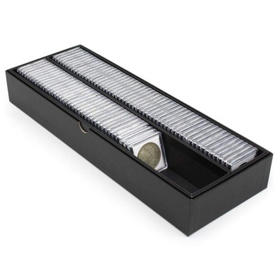 Double Row 2x2 Coin Box - Holds 102 Snaps, Organizer with Removable Trays