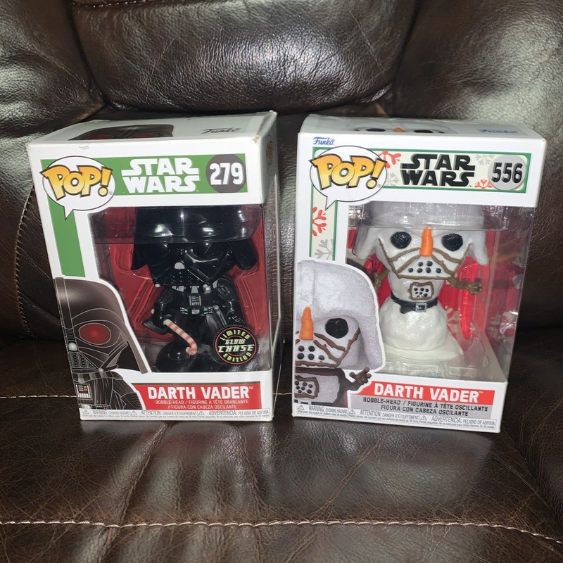 Funko Pop Star Wars Darth Vader Lot Of 2 Candy Cane 279 Snowman 556