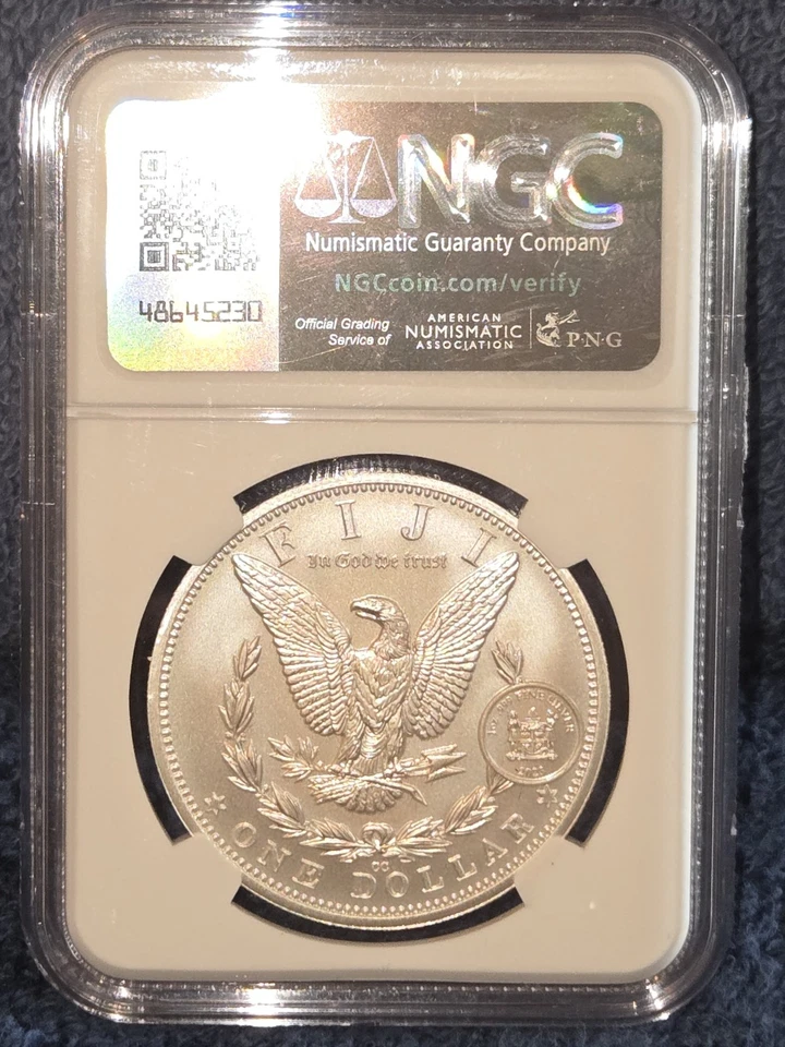 2023 Fiji (1890 CC)Morgan Silver Dollar Early Release Hand Signed. MS-70 NGC... - Image 2 of 4