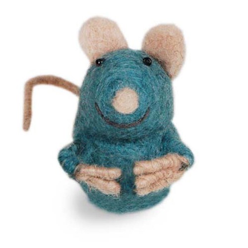Handgefertigte Filzmaus 12cm - Nadelfilz Tierfigur Für Deko & Sammlung