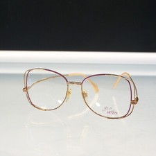 Metzler Germany Signee Eyeglasses Frames Pink Gold Vintage 1970 Demo Lens 56-17