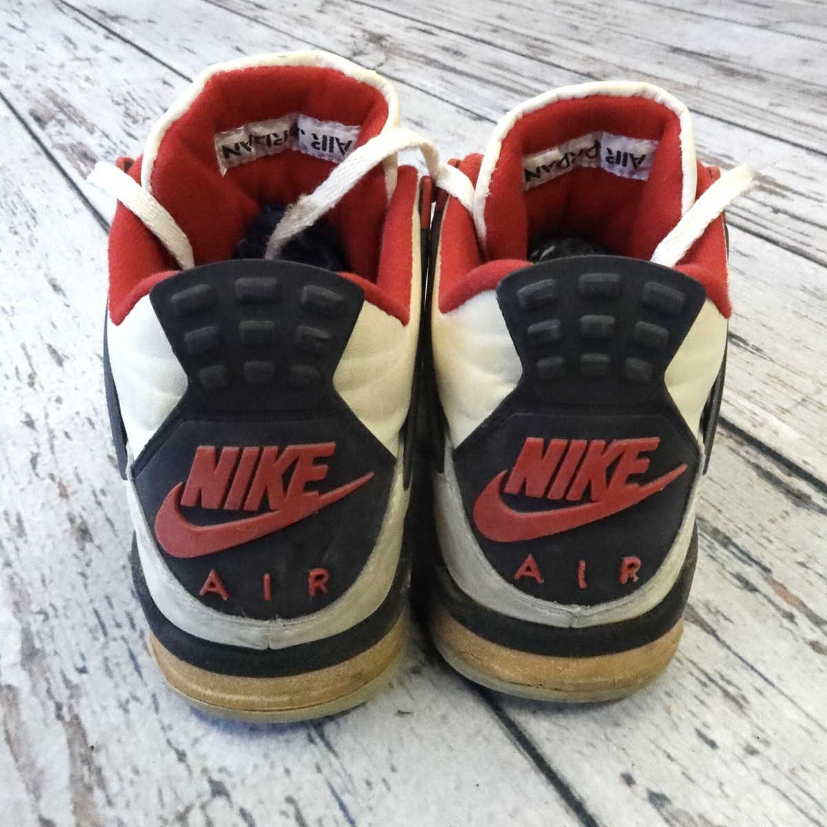 Vintage 1989 OG Nike Air Jordan IV 4 Fire Red Shoes 4340626 Size