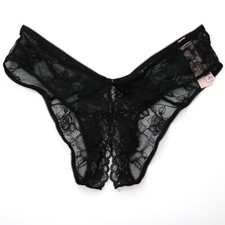 Victoria's Secret Bottomless Open High Leg Cheeky Lace Panty S M L XL