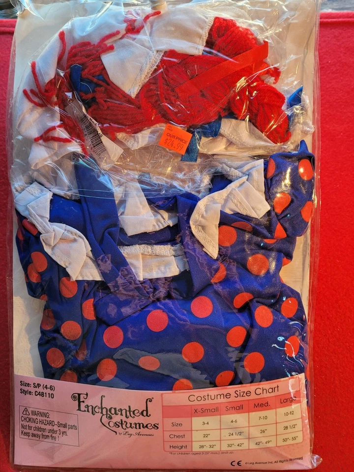 Girls Rag Doll Halloween Costume Size 4-6  - Image 3 of 4