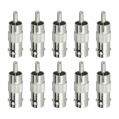 Fite ON 10pcs BNC Female - RCA Male Jack Adapter Connector For CCTV Video Camera