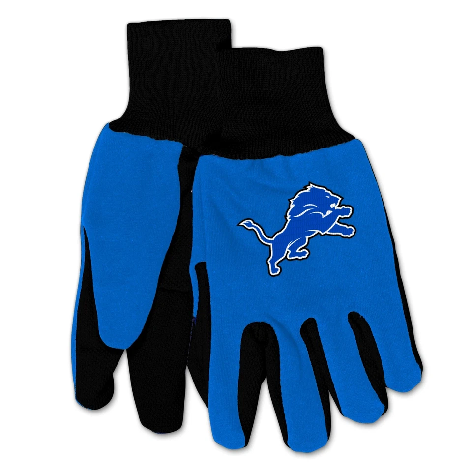 SPORTS TEAM UTILITY GLOVES PAIR: DETROIT LIONS - 6 PACK