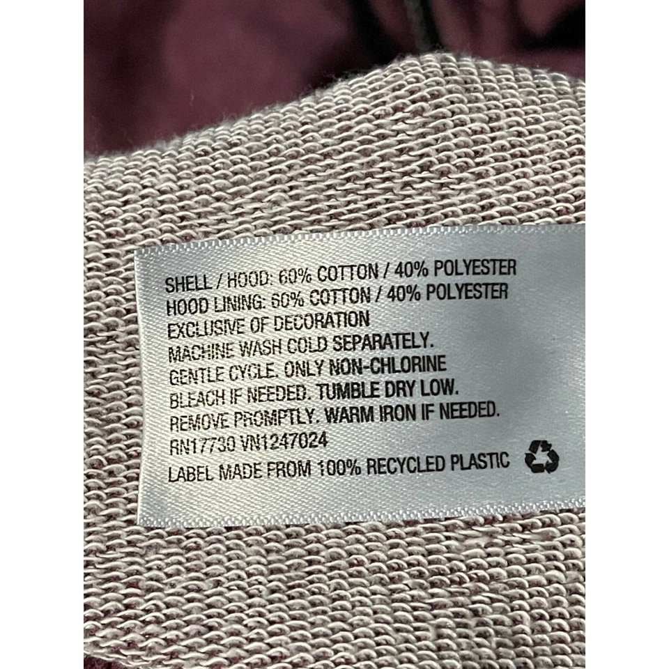 Camisa con Capucha Mossimo Talla Grande Granate Bolsillos Manga Corta Foto 4 de 4