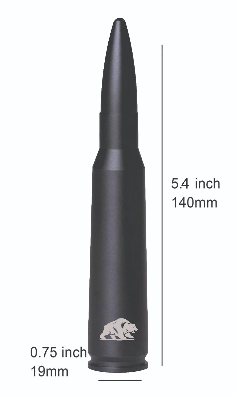 BULLET ANTENNA 50 CAL CALIBER for TRUCK DODGE RAM 1500 FORD F150 RAPTOR