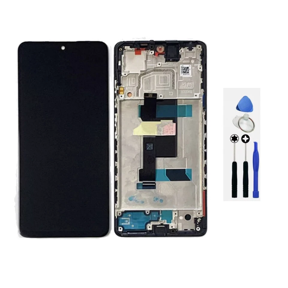 GLOBALSTOCK Ecran LCD + Vitre tactile avec châssis pour Xiaomi Redmi note 12 Pro 5G + Outils