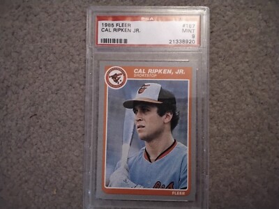 Cal Ripken JR 1985 Fleer #187 Baseballkarte - PSA 9 MINT - MLB