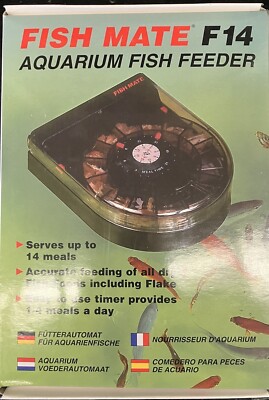 Fish Mate F14 Slow Feed Aquarium Fish Auto Feeder - Feeds up to 14 Meals
