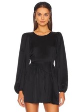 NWT! LoveShackFancy Garcia Mini Dress Black Size 0