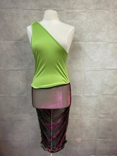 Shein Sxy Women's Green Dress One Shoulder Size L 8/10