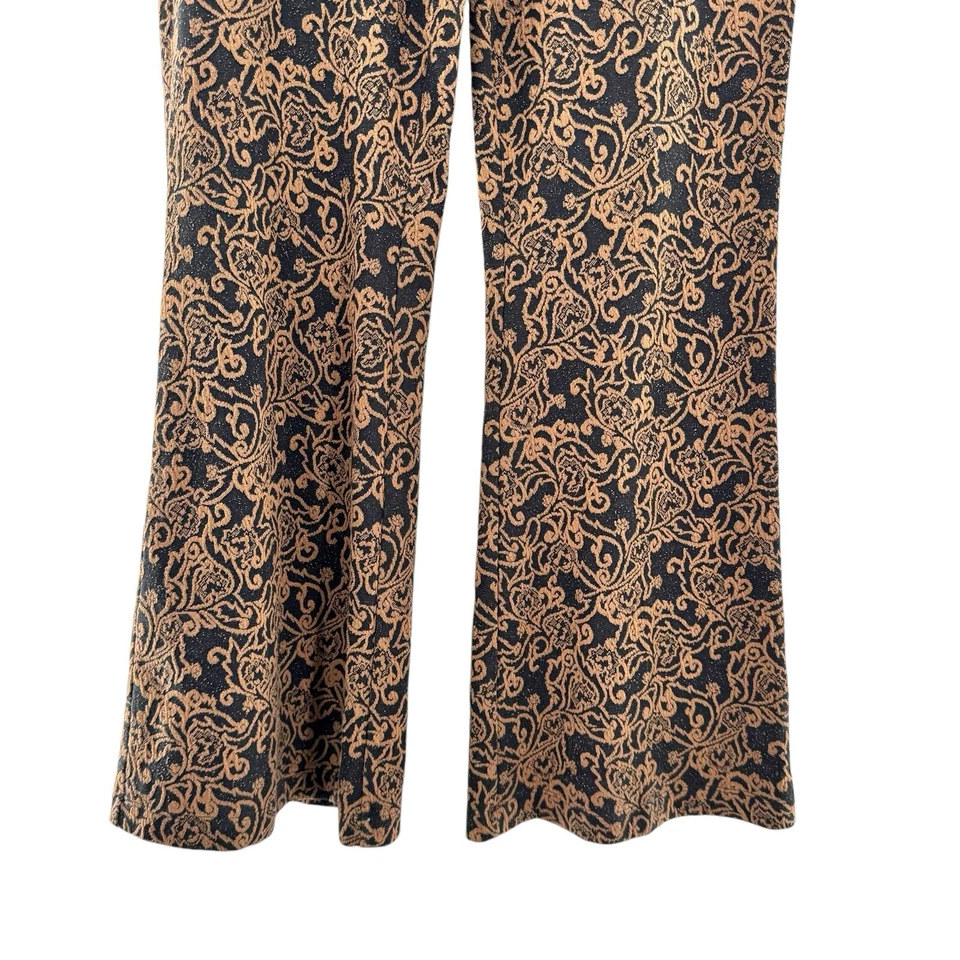 Soft Surroundings Paisley Pull On Pants Size Large Flare Boho Hippie Stretch - Image 2 of 4