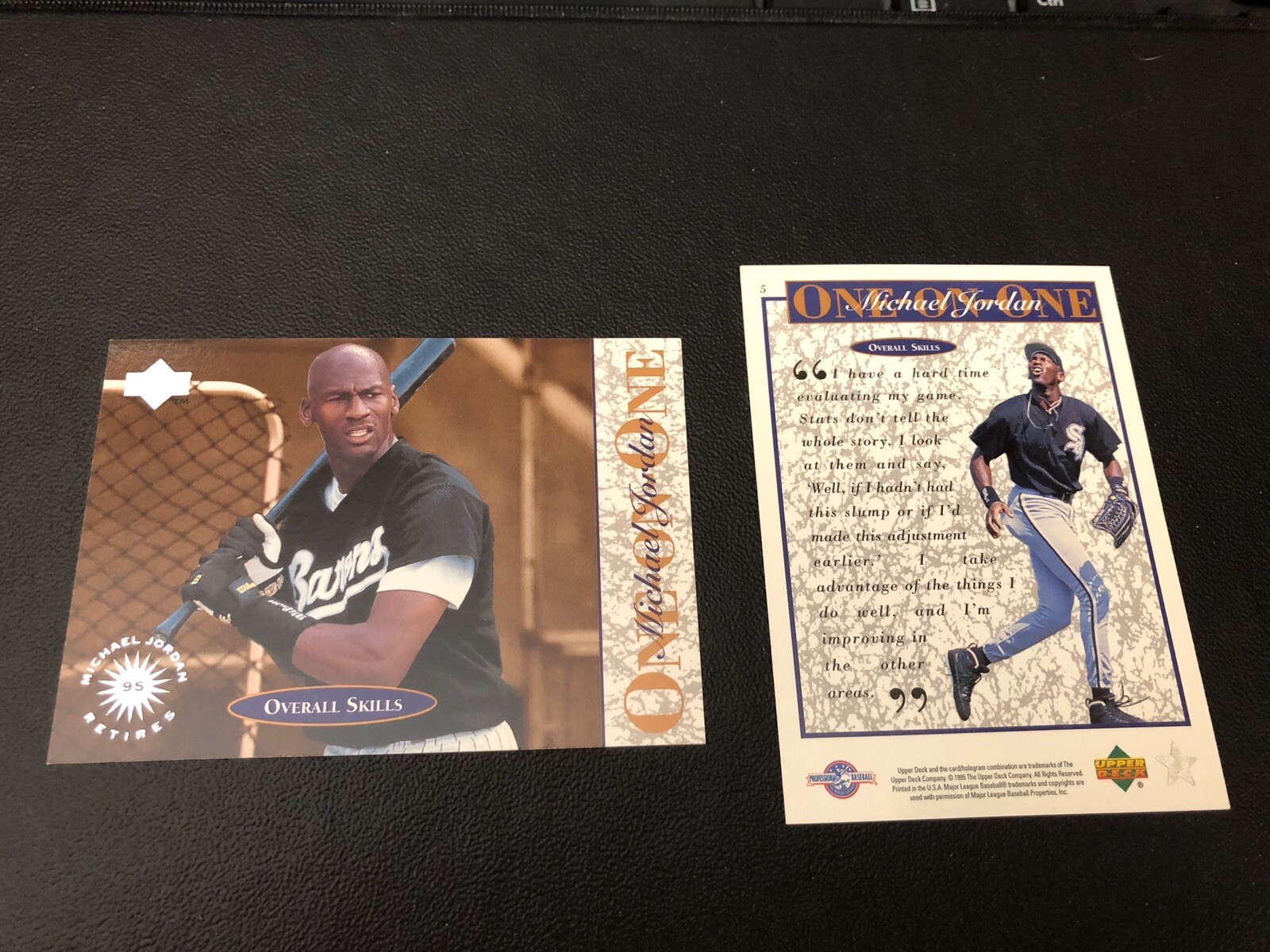 2 - 95 Upper Deck One On One Michael Jordan #5 Rookie Baseball White Sox  Barrons | eBay