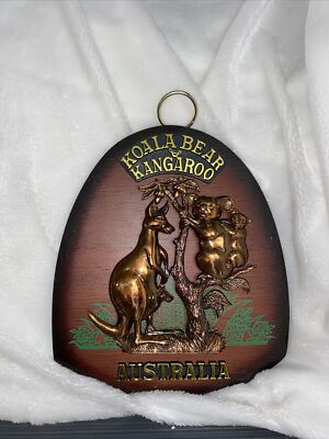 vintage koala bear and kangaroo , handmade in australia wooden Souvenir  9 