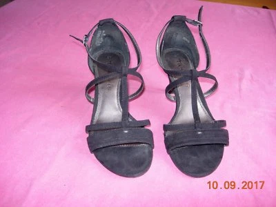 TAMARIS, Escarpins en daim noir, pointure 37 - Photo 1/3