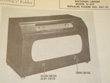 Original Sams Photofact Manual NATIONAL UNION G-619 (7)