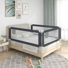 NNEVL Toddler Safety Bed Rail Dark Grey 180x25 cm Fabric