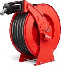Fuel Hose Reel - 3/4 inch x 50ft Extra Long Spring Driven Auto Swivel Rewind