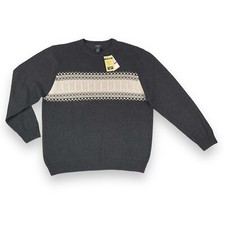 Dockers Sweater Men 2XL Gray Crew Neck Long Sleeve Cotton Knit NWT