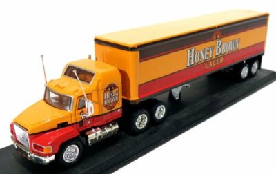 Matchbox Mack CH600  Die Cast Honey Brown  Beer Tractor Trailer Truck 