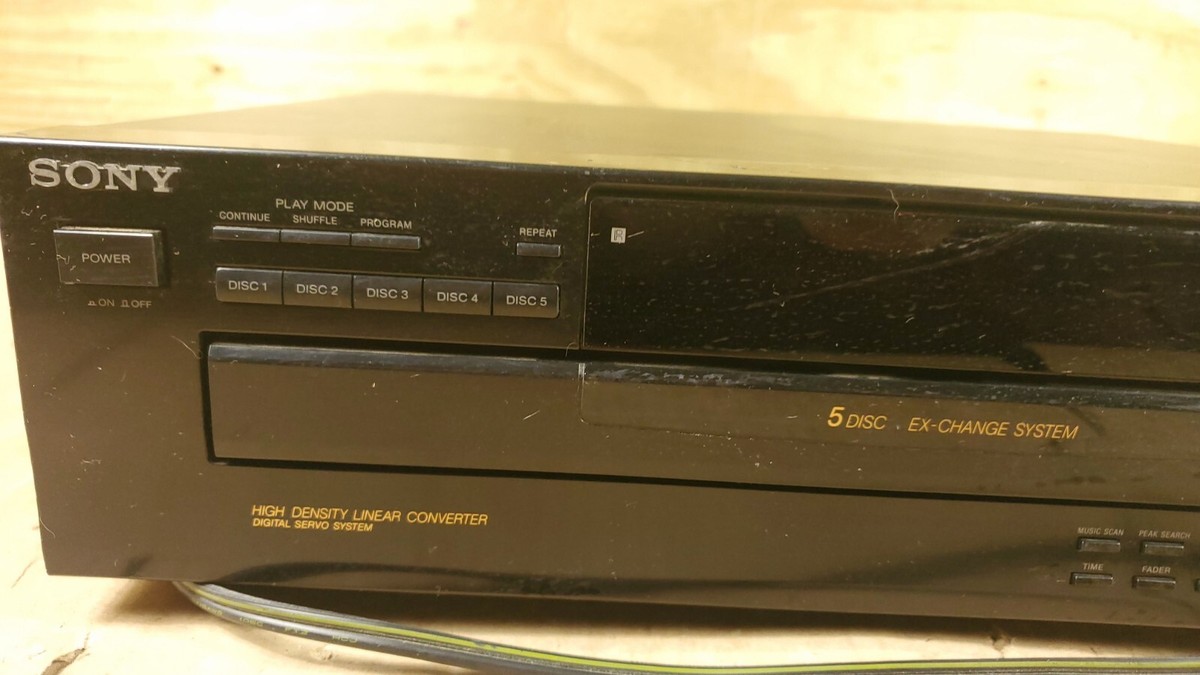 Vintage 1994 Sony High Density Linear Converter 5-Disc CD Player