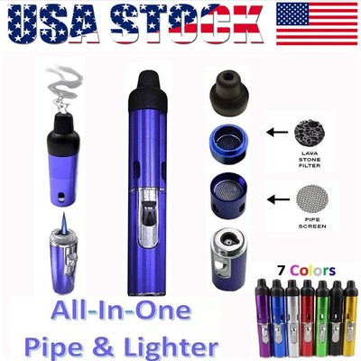 Portable Windproof Torch lighter Click Butane Gas Refillable In Assorted Colors/