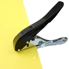 4 mm Single Hole Punch Portable Hand Held Paper Hole Puncher Black Long Hole ...