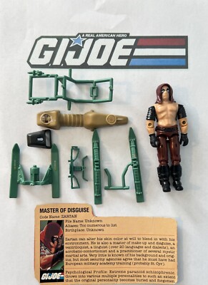 1984 Hasbro GI JOE- ZARTAN Dreadnok Action Figure Psychological Profile RARE