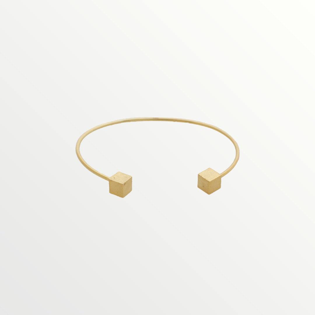 Silver Bracelet with a gold plated finish-image