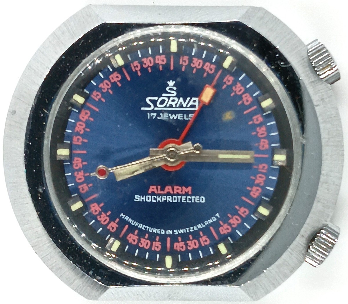 【セール中】1950-1960年代ヴィンテージSLOAN社置時計 JW0009 C609 mens Vintage Sorna Alarm UFO Alien Movement Manual Wind Up